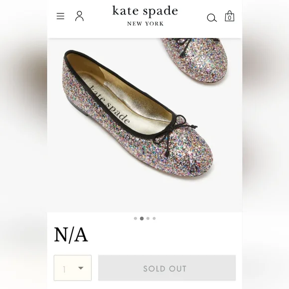 Kate Spade Honey glitter ballet flats rainbow - Picture 11 of 12